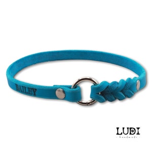 Markenhalsband Becci aus Leder für Hunde oder Steuermarken, personalisierbar mit Namen Bild 4