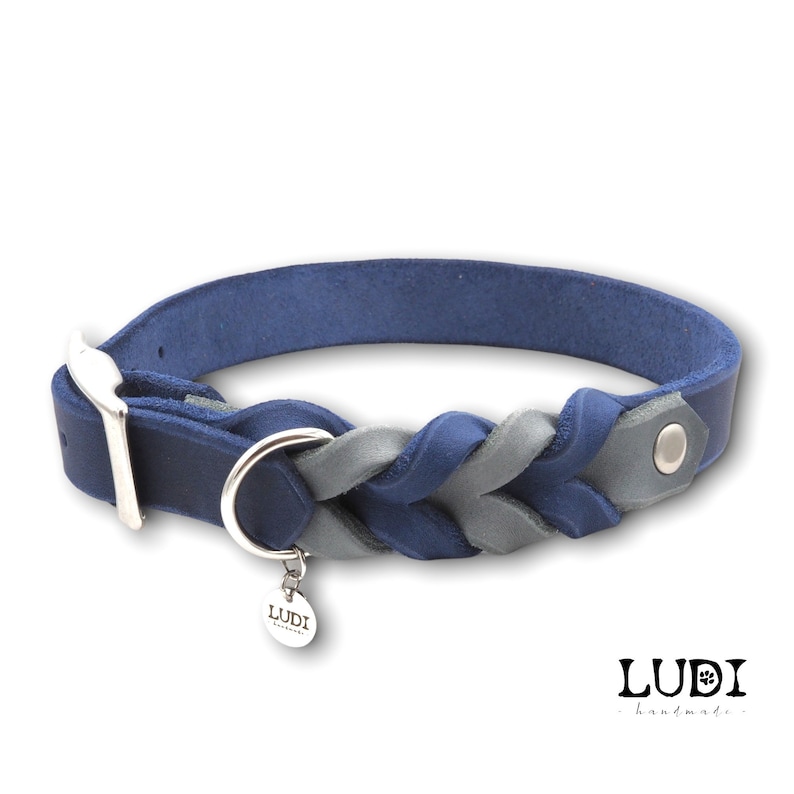 Halsband für Hunde personalisierbar mit Namen Handynr. 2-Farbig Side by Side Bild 5