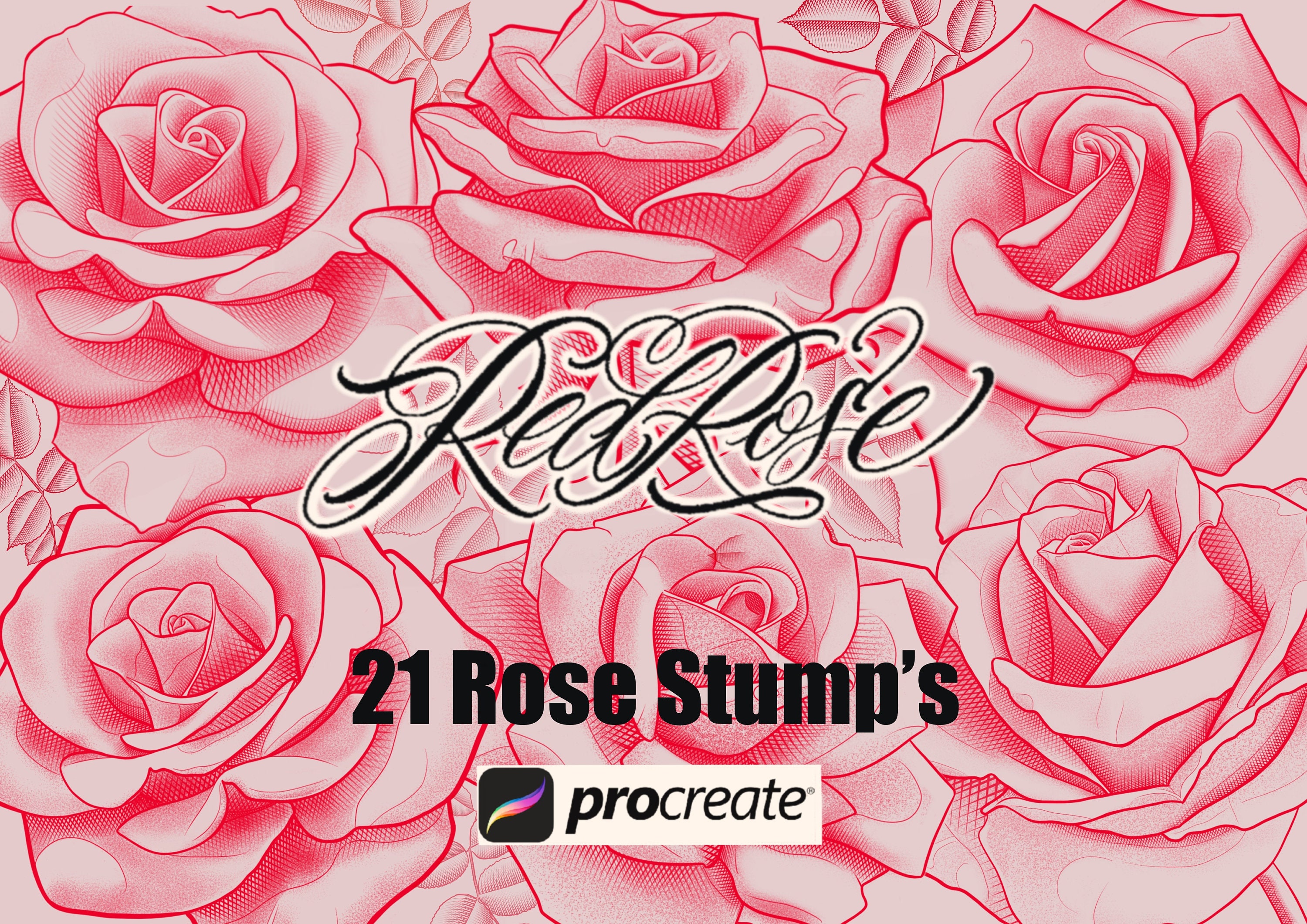 Rose Tattoo Stencil Brushes for Procreate (digital Download) - Etsy