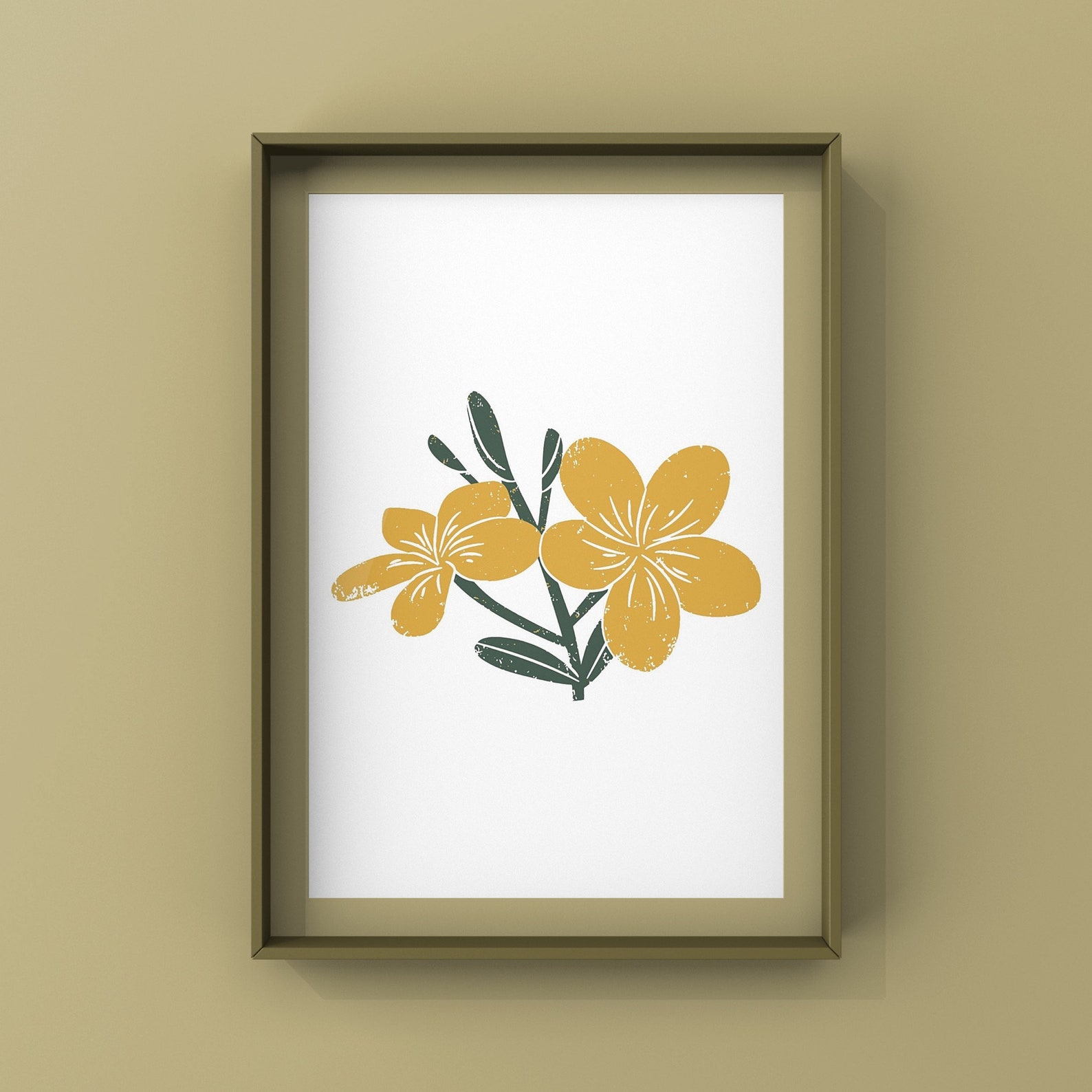 Digital Download Art Print Yellow Flower Floral Wall Art 1 Etsy