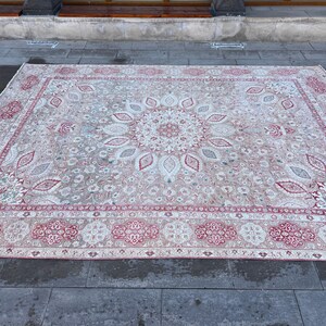 Turkish Rug, Oriental Turkish Carpet, Large Vintage Rug, Handmade Wool Rug, Traditional Turkish Floor Decor, 10x13 Area Rug, Home Decor Rug