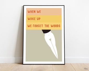 Moriarty Music Print | Retro Lyrics Print | Alternative Band Poster | Indie Music Wall Art