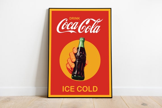 Coca-Cola Red Hand and Bottle Pop Art Floor Graphic