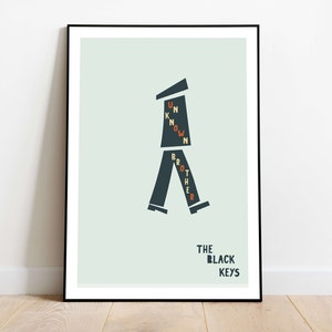 The Black Keys Musik Poster | Retro Musik-Druck | Album-Poster | Songtexte Druck | Funky Wandkunst | Mid Century Modern Dekor