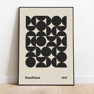 Bauhaus Print, Mid Century Modern, Geometric Wall Art, Pop Culture Print, Modern Art, Exhibition Poster, Minimalist, Retro Print Gift