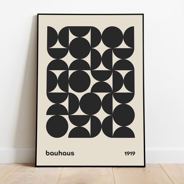 Bauhaus Print, Mid Century Modern, Geometrische Wandkunst, Pop Kultur Druck, Moderne Kunst, Ausstellungsposter, minimalistisch, Retro Print Geschenk