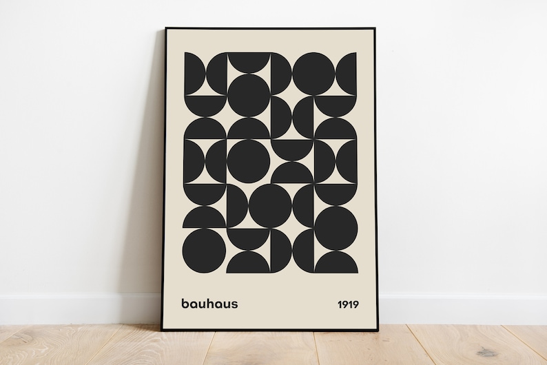Bauhaus Print, Mid Century Modern, Geometric Wall Art, Pop Culture Print, Modern Art, Exhibition Poster, Minimalist, Retro Print Gift image 1