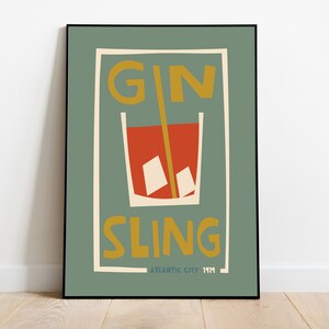 Retro Küche Wand Kunst, Original Mid Century Illustration, Retro Stil Alkohol Poster, Küchen Dekor, süße schrulligen Kitsch Drucke