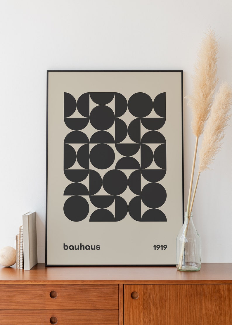 Bauhaus Print, Mid Century Modern, Geometric Wall Art, Pop Culture Print, Modern Art, Exhibition Poster, Minimalist, Retro Print Gift image 5