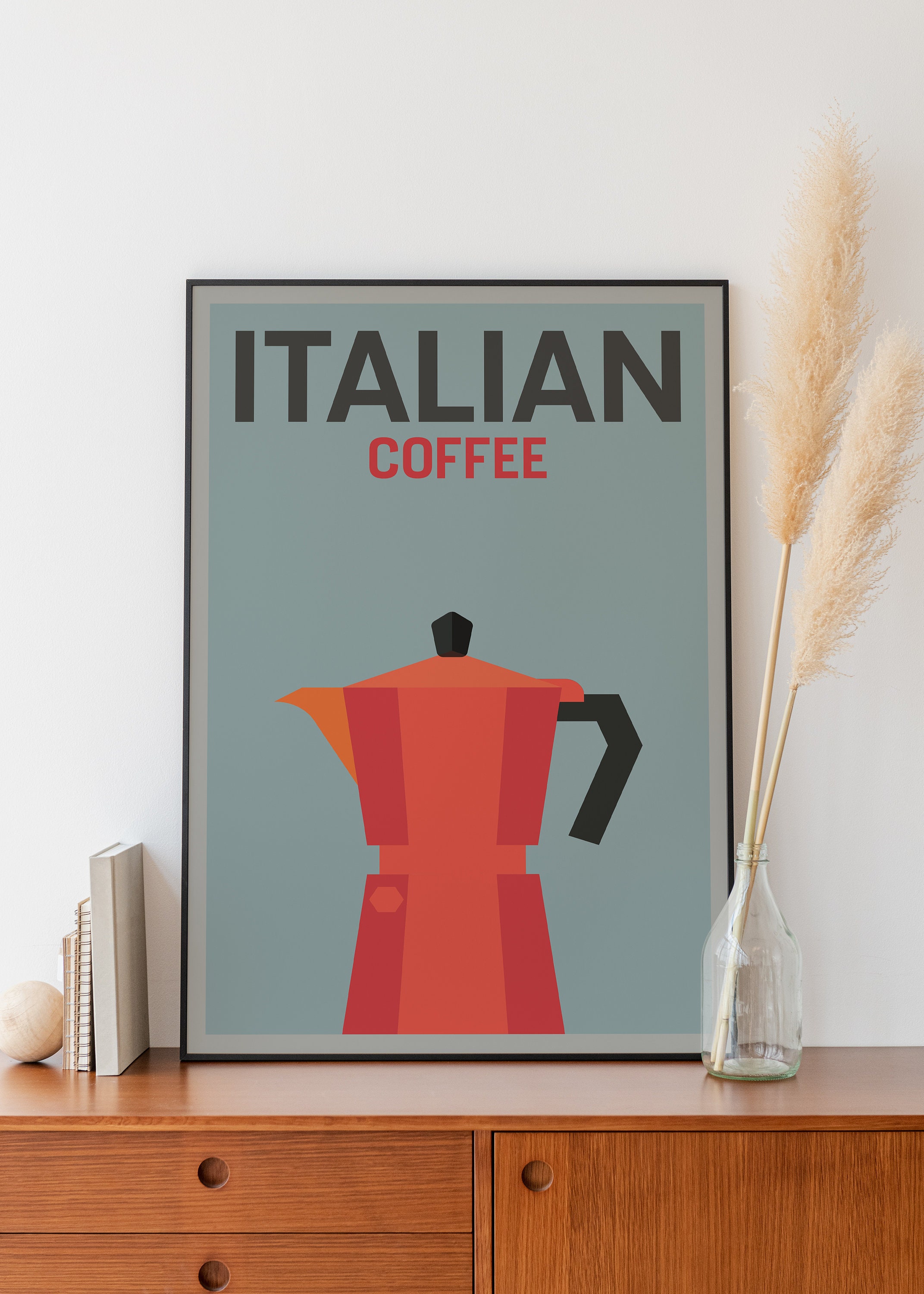 Bialetti Coffee Poster | Mid Century Modern Wall Art | Italian Coffee ...