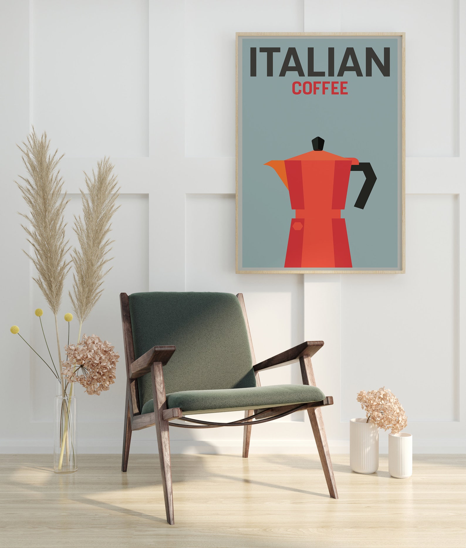 Bialetti Coffee Poster | Mid Century Modern Wall Art | Italian Coffee ...