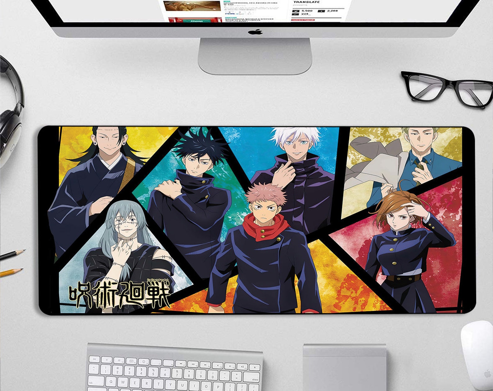 Jujutsu Kaisen Desk Mat Jujutsu Kaisen Mouse Pad Anime Large Etsy