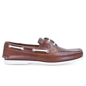 Mens Boat Shoes Seajure Silistar Brown Leather image 2