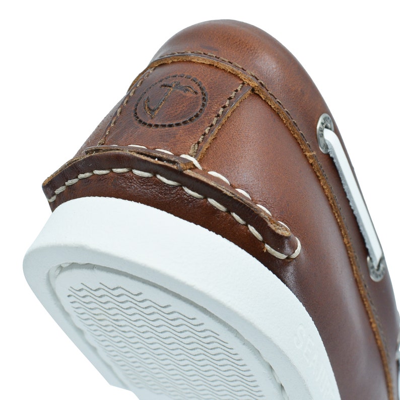 Mens Boat Shoes Seajure Silistar Brown Leather image 7