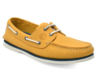 Men’s Boat Shoes Seajure Maho Yellow Nubuck Leather