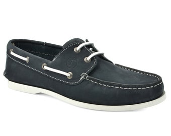 Men’s Boat Shoes Seajure Enderts Navy Blue Nubuck Leather
