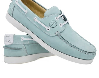 Women’s Boat Shoes Seajure Nacpan Light Blue Nubuck Leather