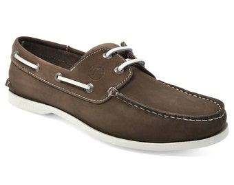 Men’s Boat Shoes Seajure Tabarka Brown Nubuck Leather