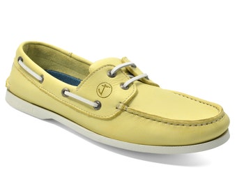 Men’s Boat Shoes Seajure Carova Lemon Nubuck Leather