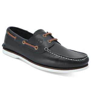 Men’s Boat Shoes Seajure Zlatni Navy Blue Leather