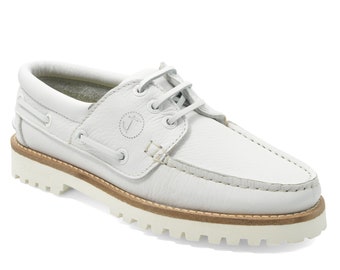 Women’s Boat Shoes Seajure Whiteheaven White Leather