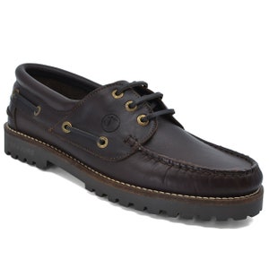 Men’s Boat Shoes Seajure Reynisfjara Dark Brown Leather