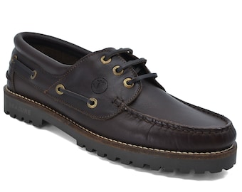 Men’s Boat Shoes Seajure Reynisfjara Dark Brown Leather