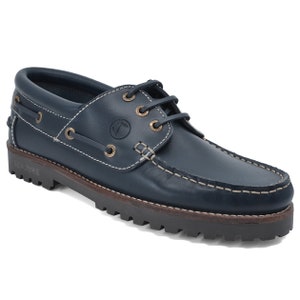 Men’s Boat Shoes Seajure Binz Blue Nubuck Leather