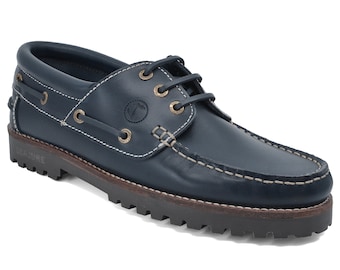 Men’s Boat Shoes Seajure Binz Blue Nubuck Leather