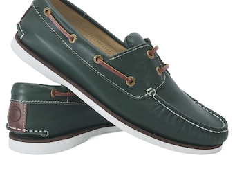 Zapatos Náuticos Hombre Seajure Fakarava Cuero Verde