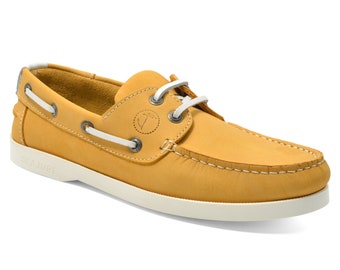 Women’s Boat Shoes Seajure Qarraba Yellow Nubuck Leather