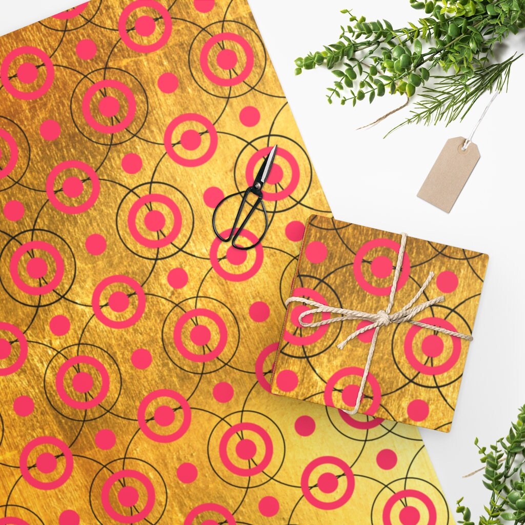 Elegant Wrapping Paper Golden Designer Gift Wrap Paper Etsy Singapore