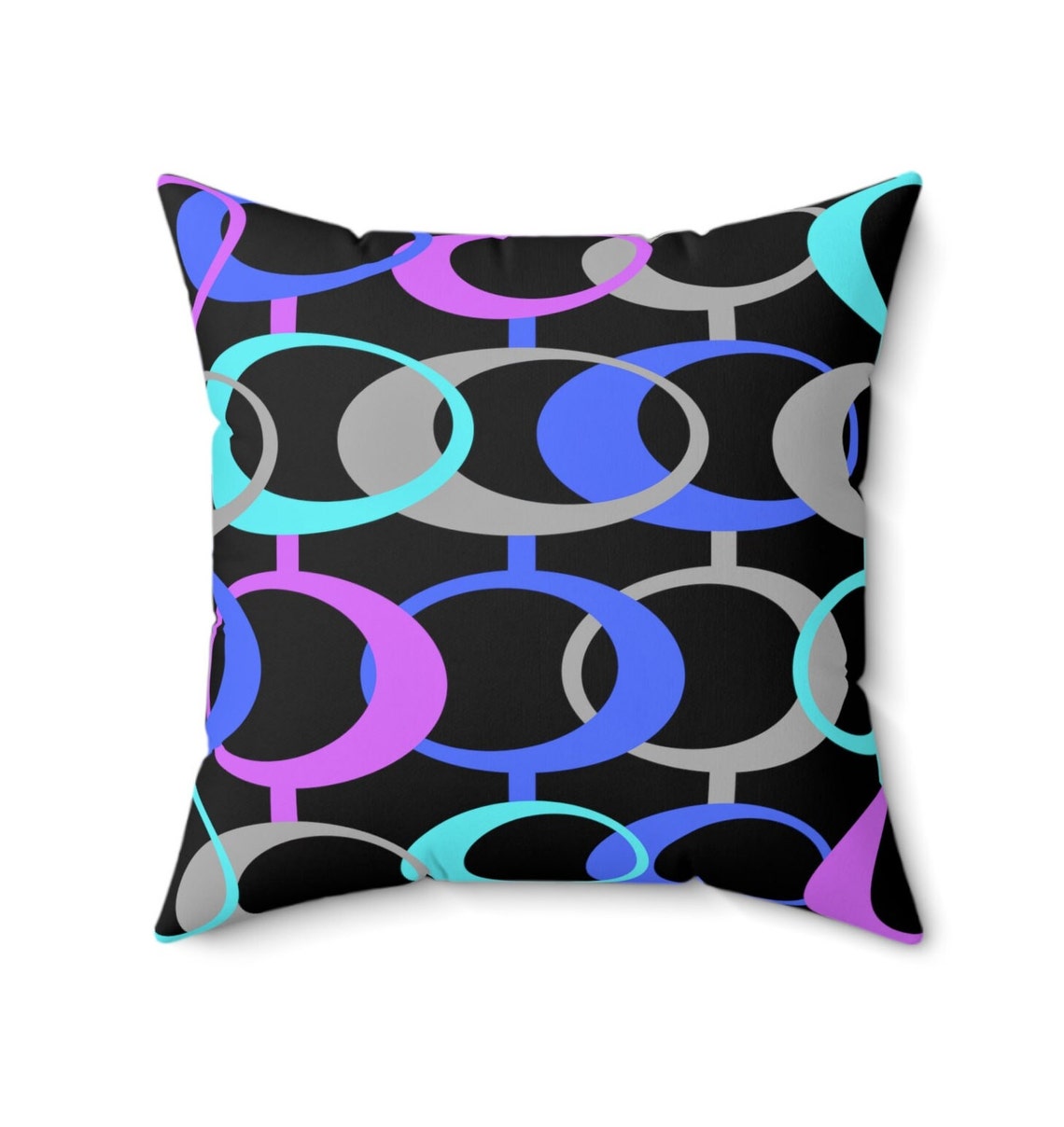 Retro Accent Pillow Mid Century Modern Pillow Designer Throw Etsy