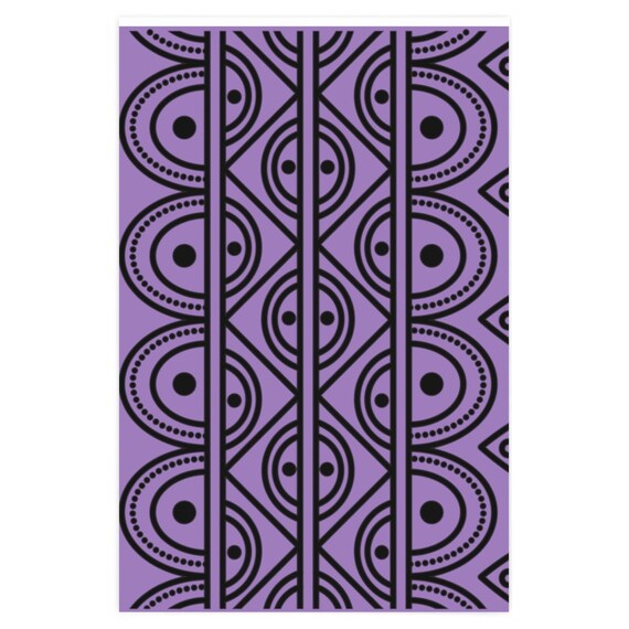 Indian Inspired Gift Wrapping Paper Purple Tribal Gift Wrap Paper