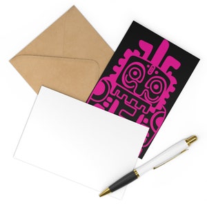 Cartes de correspondance tribales artistiques, cartes de correspondance vierges, superbes cartes postales, avec enveloppes, certaines avec boîtes-cadeaux et emballages cadeaux assortis, papeterie chic