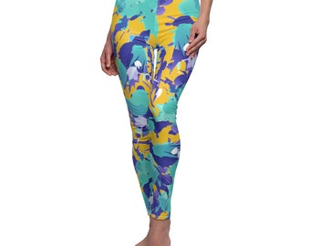 Abstract Designer Leggings, Yoga Pants, Artful Design