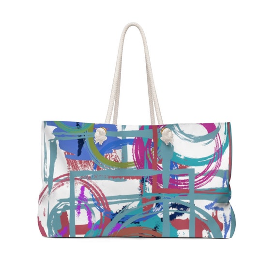 Designer Weekender Tasche, Abstrakte Handgepäck, Yoga Tragetasche