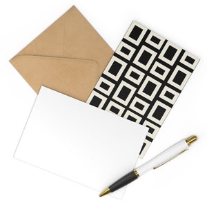 Moderne milieu du siècle, Cartes de correspondance, Cartes de correspondance vierges, Superbes cartes postales, avec enveloppes, Certaines avec boîtes-cadeaux et emballages cadeaux assortis, Cadeaux d'art