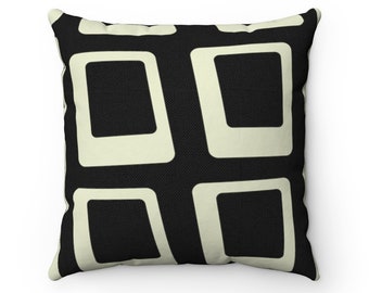 Retro Pillows, Mid Century Designer Pillow, Retro Home Decor, Classic Black and White Accent Pillow, Fall Decor, Retro Chic, Chic Pillows