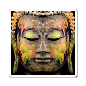 Buddha Decal, Magnet Design, Magnet Art, Magnet Décor, Magnet tiles, Asian Decor, Zen Gift, Small Gifts, Small Gifts