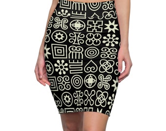 Mudcloth Print Skirt, Women's Pencil Skirt, African Fashion