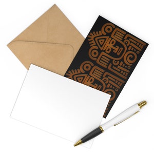 Cartes de correspondance tribales artistiques, cartes de correspondance vierges, superbes cartes postales, avec enveloppes, certaines avec boîtes-cadeaux et emballages cadeaux assortis, papeterie chic