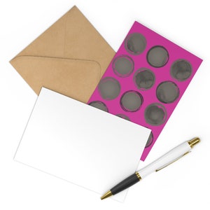 Cartes de correspondance rétro, cartes de correspondance vierges, cartes de correspondance avec enveloppes, cartes de correspondance artistiques à pois, papeterie chic, cadeaux chics, papeterie chic