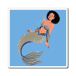 Mermaid Magnet, Magnet decal, Magnet Art, Magnet Décor, Magnet tiles,, Small Gifts, Small Gifts