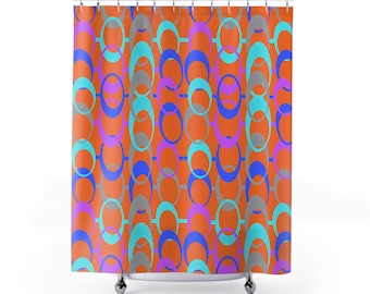 Mid Century Modern Inspired Shower Curtains, Retro Desiger Shower curtains