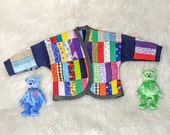 Kids Quilted Jacket, Vintage Quilted Coat, Handmade Toddler Patchwork Jacket, Boys Jacket, Spring Jacket