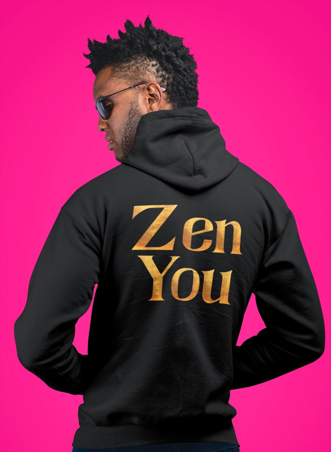 Zen Sweatshirt, Designer Hoodie, Unisex Hooded Sweatshirt, Urban Zen
