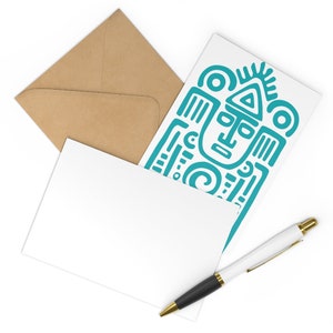 Cartes de correspondance tribales artistiques, cartes de correspondance vierges, superbes cartes postales, avec enveloppes, certaines avec boîtes-cadeaux et emballages cadeaux assortis, papeterie chic