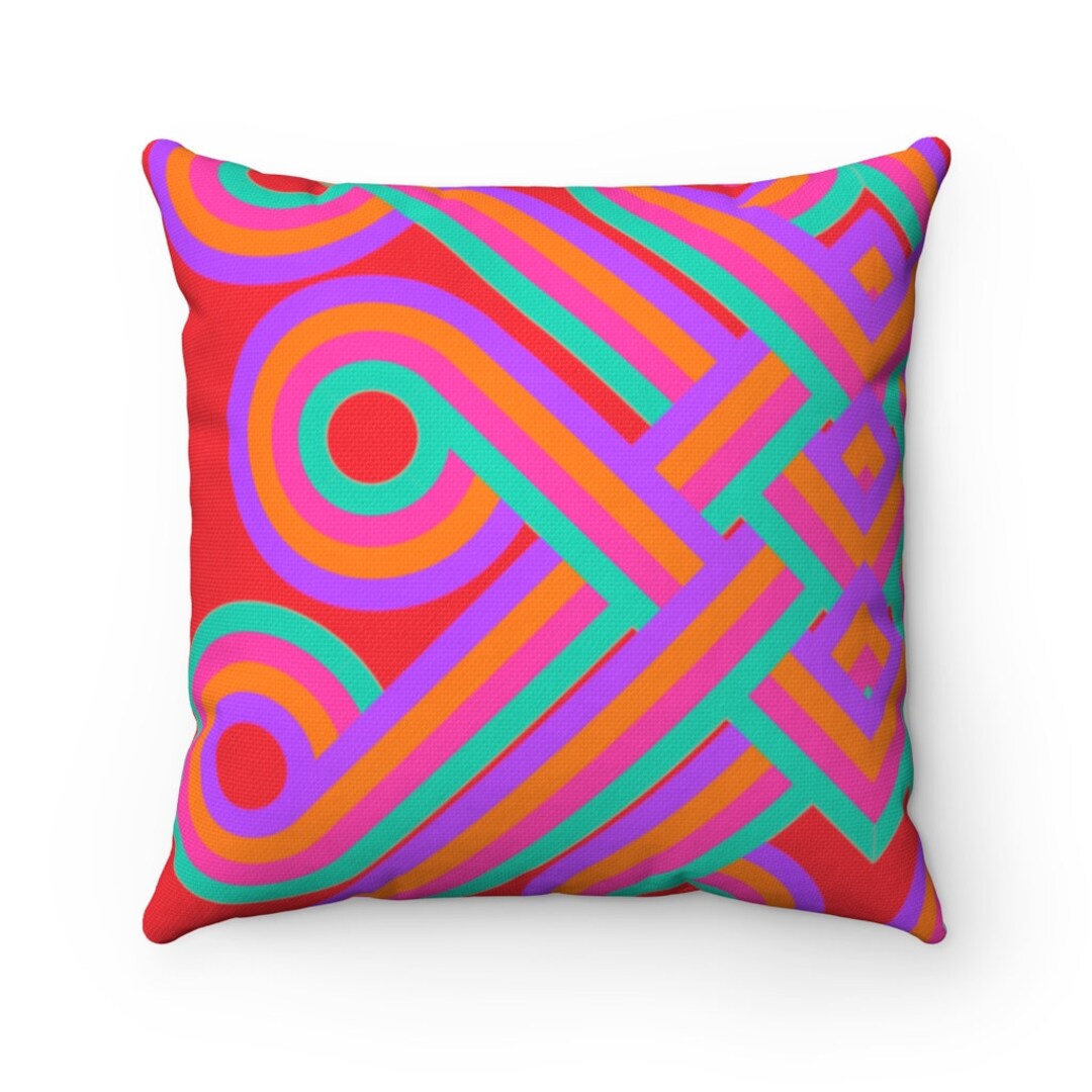 Retro Accent Pillow, Mid Century Pillow, Designer Throw Pillow