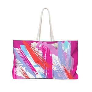 Weekender Bag, Designer tote bag, Abstract Paint splash oversize tote bag, Artsy tote bag, Shopping Bag, Sustainable Gifts, Art Gifts